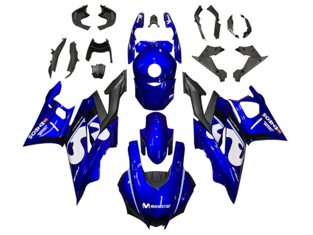 Lojas Carenagens Moto Yamaha YZF R3/R25 2022-2024 - Azul Branco Preto MoviStar ENEOS