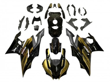 Lojas Carenagens Moto Yamaha YZF R3/R25 2022-2024 - Ouro Preto Brilhante Semakin Didepan