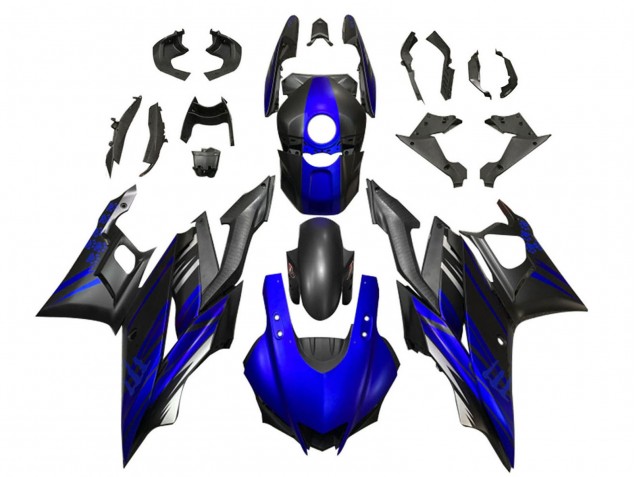 Lojas Carenagens Moto Yamaha YZF R3/R25 2022-2024 - Azul Preto Fosco