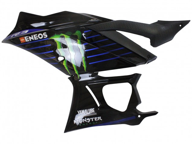 Lojas Carenagens Moto Yamaha YZF R3/R25 2022-2024 - Azul Verde Preto Monstro Yamalube ENEOS