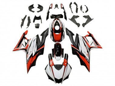Lojas Kits Carenagem Moto Yamaha YZF R3/R25 2022-2024 - Branco Vermelho Preto