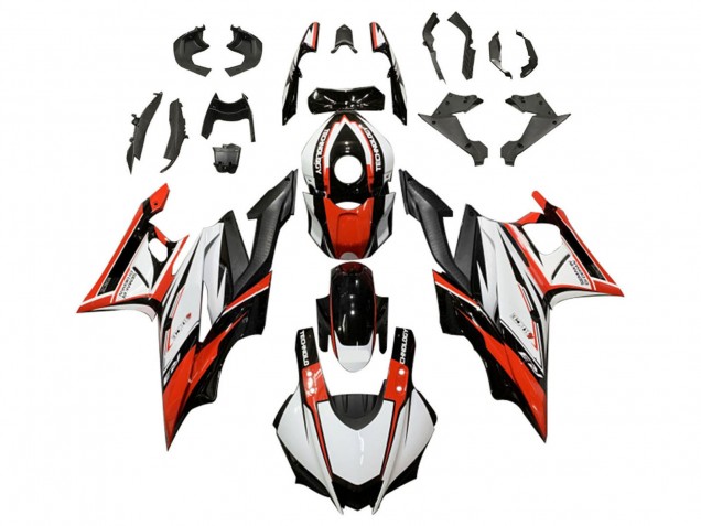 Lojas Kits Carenagem Moto Yamaha YZF R3/R25 2022-2024 - Branco Vermelho Preto