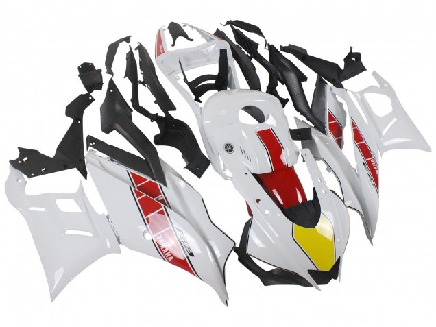 Lojas Carenagens Moto Yamaha YZF R3/R25 2022-2024 - Branco Vermelho Amarelo Preto