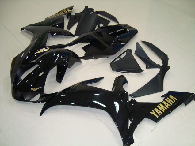 Lojas Carenagens Moto Yamaha YZF R1 2002-2003 - Preto Brilhante Ouro Decalques