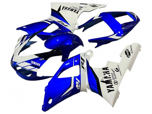 Lojas Carenagens Moto Yamaha YZF 1000 R1 1998-1999 - Branco Azul Preto