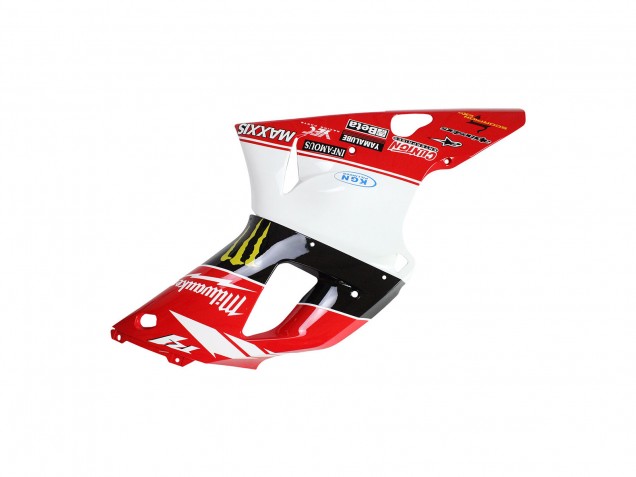 Lojas Carenagens Moto Yamaha YZF 1000 R1 1998-1999 - Vermelho Branco Preto Amarelo Monstro Milwaukee MAXXIS 11