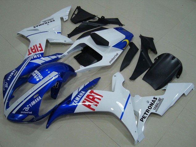 Lojas Carenagens Moto Yamaha YZF R1 2002-2003 - Branco Azul Vermelho Fiat
