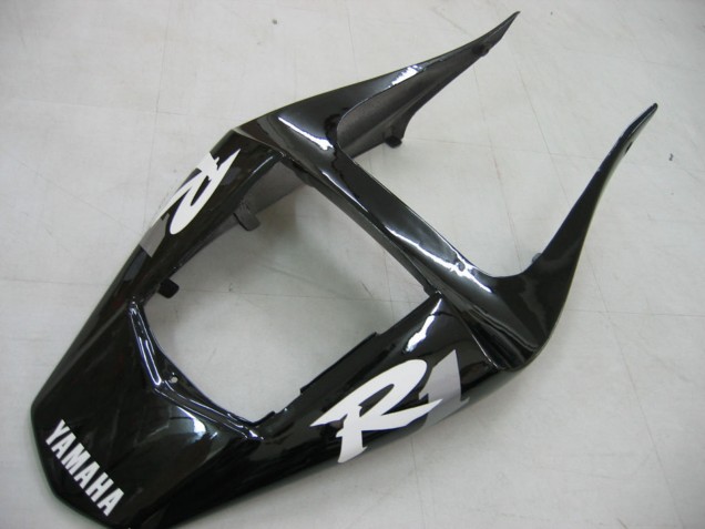 Lojas Carenagens Moto Yamaha YZF 1000 R1 2000-2001 - Preto Brilhante Branco Decal