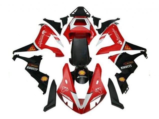 Lojas Carenagens Moto Yamaha YZF 1000 R1 2002-2003 - Vermelho Prata Preto Santander