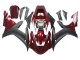 Lojas Kits Carenagem Moto Yamaha YZF 1000 R1 2002-2003 - Vermelho Preto Fosco