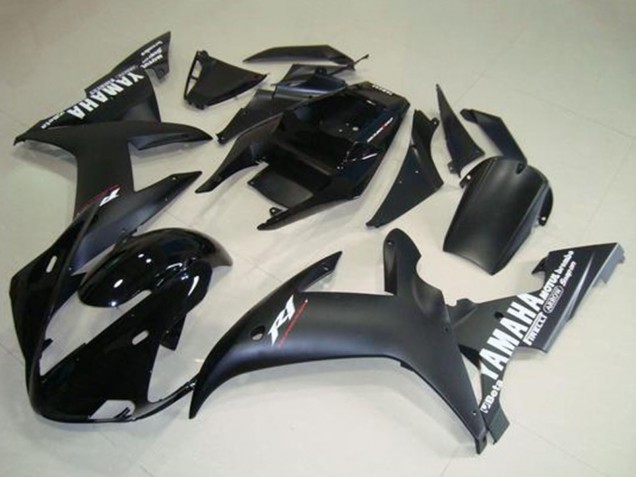 Lojas Carenagens Moto Yamaha YZF R1 2002-2003 - Preto Brilhante Preto Fosco Branco Decalques