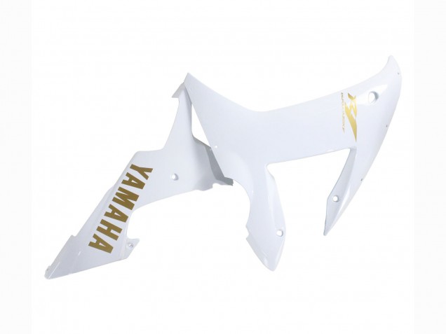 Lojas Carenagens Moto Yamaha YZF 1000 R1 2002-2003 - Branco Ouro Decalques