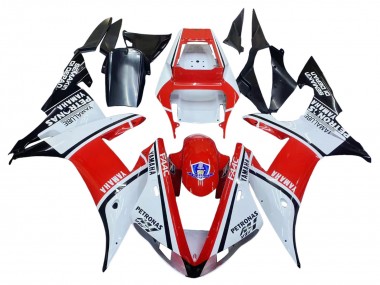 Lojas Carenagens Moto Yamaha YZF 1000 R1 2002-2003 - Branco Vermelho Preto Petronas
