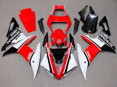 Lojas Carenagens Moto Yamaha YZF 1000 R1 2002-2003 - Branco Vermelho Preto Yamalube Petronas