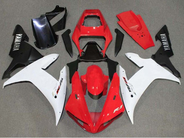 Lojas Carenagens Moto Yamaha YZF 1000 R1 2002-2003 - Vermelho Branco Preto