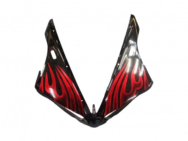 Lojas Carenagens Moto Yamaha YZF 1000 R1 2004-2006 - Preto Brilhante Vermelho Chama