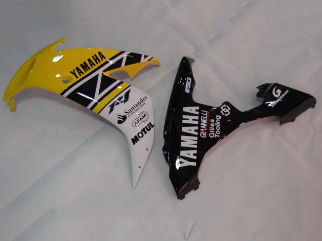 Lojas Carenagens Moto Yamaha YZF 1000 R1 2004-2006 - Amarelo Branco Preto Brilhante
