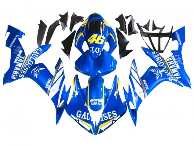 Lojas Carenagens Moto Yamaha YZF 1000 R1 2004-2006 - Azul Branco Amarelo Motul Gauloises 46