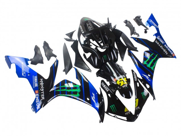 Lojas Carenagens Moto Yamaha YZF 1000 R1 2004-2006 - Azul Preto Amarelo Verde Monstro Yamalube ENEOS 69