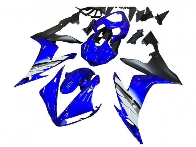Lojas Carenagens Moto Yamaha YZF 1000 R1 2004-2006 - Azul Branco Preto Fosco