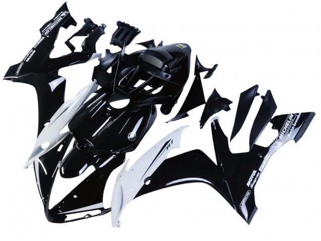 Lojas Carenagens Moto Yamaha YZF 1000 R1 2004-2006 - Preto Brilhante Branco Motul