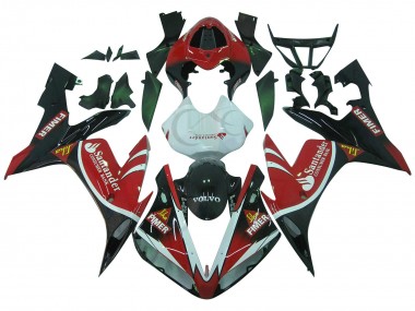 Lojas Carenagens Moto Yamaha YZF 1000 R1 2004-2006 - Vermelho Branco Preto Verde Volvo Jika Fimer Santander