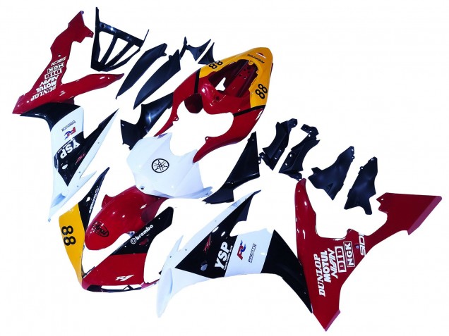 Lojas Carenagens Moto Yamaha YZF 1000 R1 2004-2006 - Amarelo Vermelho Branco Preto YSP 88