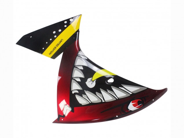 Lojas Carenagens Moto Yamaha YZF 1000 R1 2009-2011 - Vermelho Amarelo Preto Tubarão 46