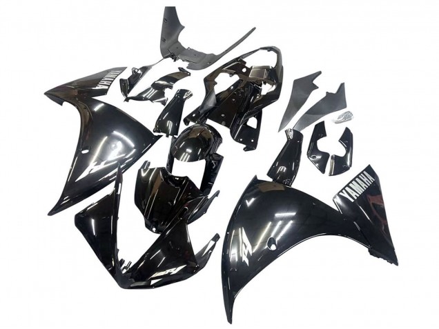 Lojas Carenagens Moto Yamaha YZF 1000 R1 2009-2011 - Preto Brilhante Branco Decal