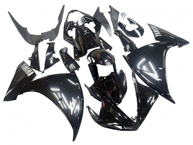 Lojas Carenagens Moto Yamaha YZF 1000 R1 2009-2011 - Preto Brilhante Branco Decal