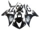 Lojas Carenagens Moto Yamaha YZF 1000 R1 2009-2011 - Preto Brilhante Branco Decal