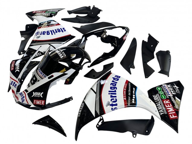Lojas Carenagens Moto Yamaha YZF 1000 R1 2009-2011 - Preto Brilhante Branco Vermelho Volvo Fimer Yamalube 87