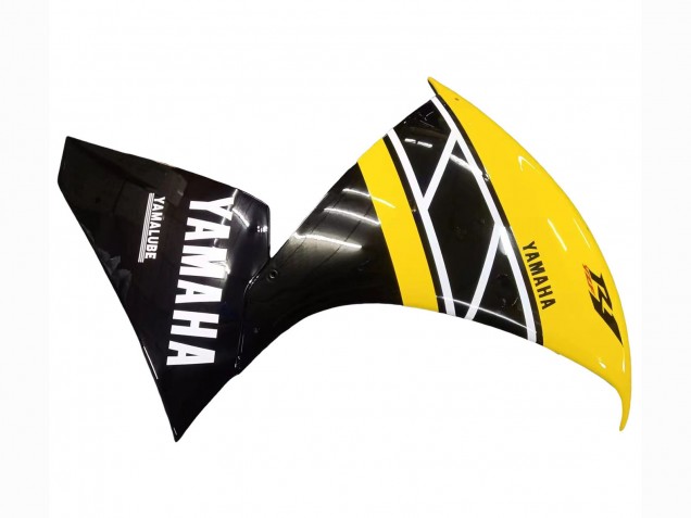 Lojas Kits Carenagem Moto Yamaha YZF 1000 R1 2009-2011 - Amarelo Branco Preto Listra