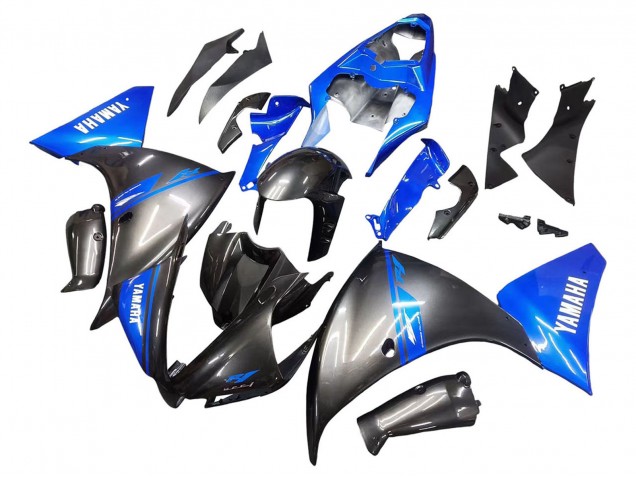 Lojas Carenagens Moto Yamaha YZF 1000 R1 2012-2014 - Azul Preto Brilhante