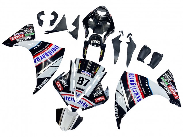 Lojas Carenagens Moto Yamaha YZF 1000 R1 2012-2014 - Preto Brilhante Branco Vermelho Fimer Yamalube Sterilgarda 87