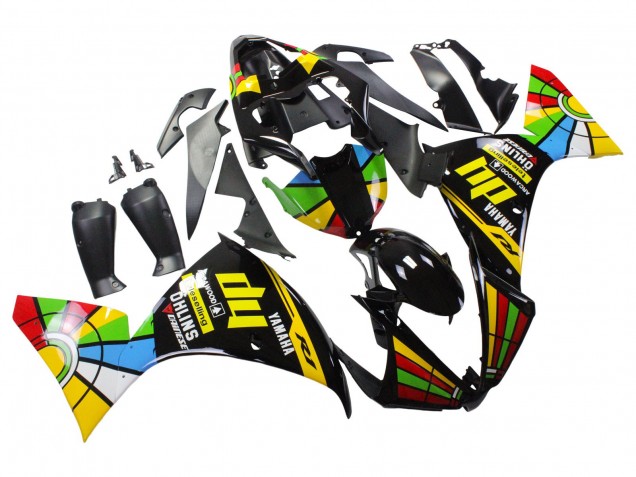 Lojas Carenagens Moto Yamaha YZF 1000 R1 2012-2014 - Preto Brilhante Amarelo Verde Azul Vermelho Roda das Cores