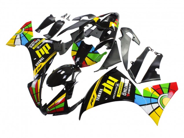 Lojas Carenagens Moto Yamaha YZF 1000 R1 2012-2014 - Preto Brilhante Amarelo Verde Azul Vermelho Roda das Cores
