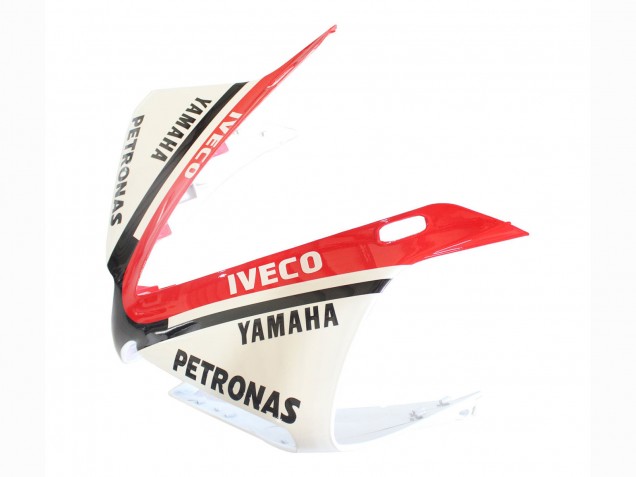 Lojas Carenagens Moto Yamaha YZF 1000 R1 2012-2014 - Branco Vermelho Preto Brilhante Petronas