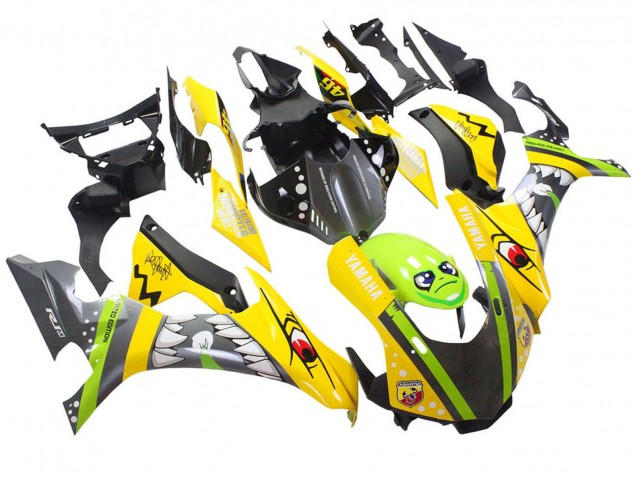 Lojas Carenagens Moto Yamaha YZF 1000 R1 2015-2019 - Amarelo Verde Tubarão