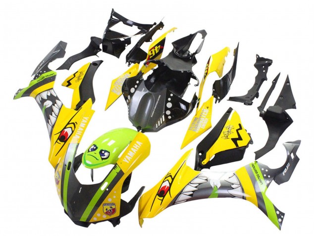 Lojas Carenagens Moto Yamaha YZF 1000 R1 2015-2019 - Amarelo Verde Tubarão