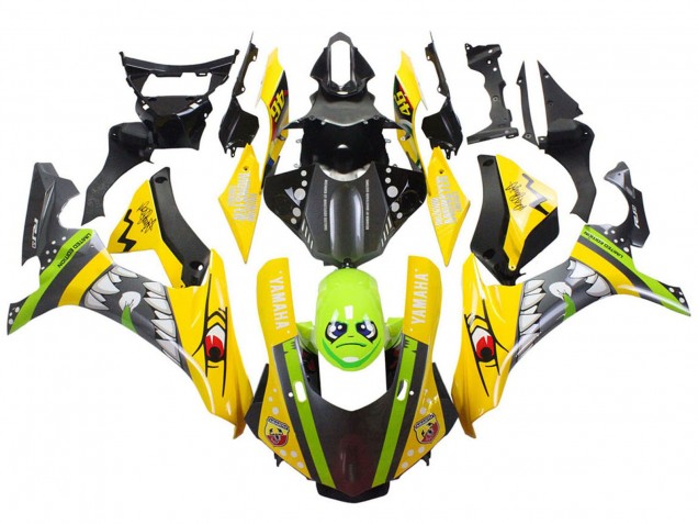 Lojas Carenagens Moto Yamaha YZF 1000 R1 2015-2019 - Amarelo Verde Tubarão