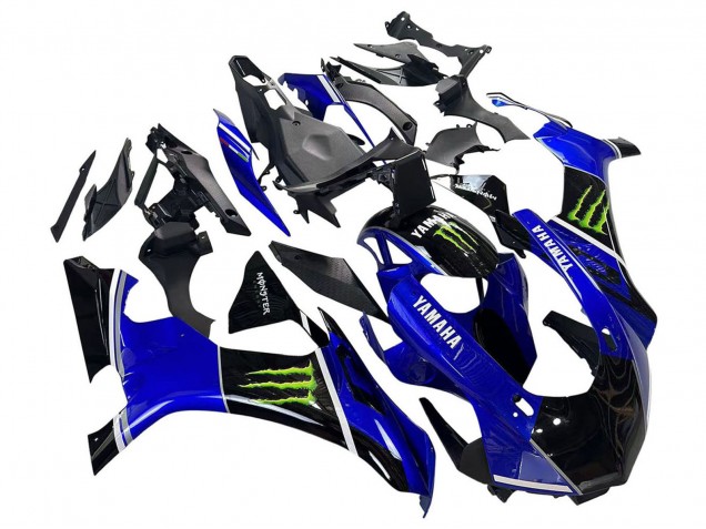 Lojas Carenagens Moto Yamaha YZF 1000 R1 2015-2019 - Azul Preto Brilhante Verde Monstro