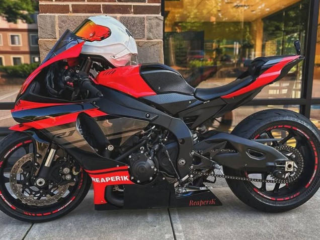 Lojas Carenagens Moto Yamaha YZF 1000 R1 2015-2019 - Vermelho Preto Prata
