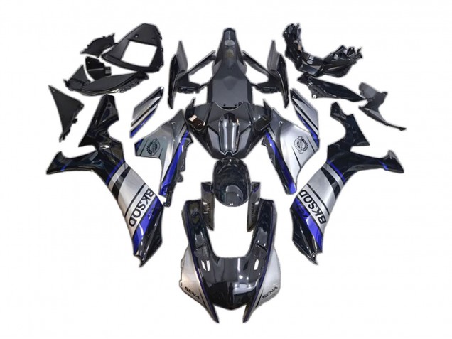 Lojas Carenagens Moto Yamaha YZF 1000 R1 2020-2025 - Prata Azul Preto BKSOD