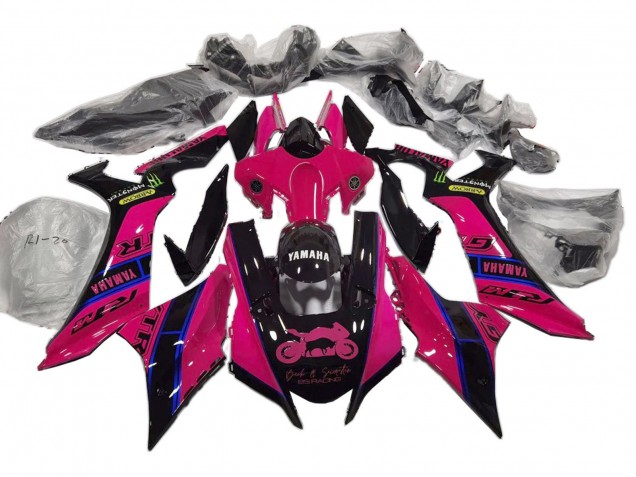 Lojas Carenagens Moto Yamaha YZF 1000 R1 2020-2025 - Rosa Preto Azul