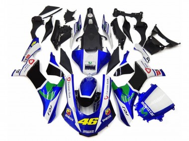 Lojas Carenagens Moto Yamaha YZF 1000 R1 2020-2025 - Branco Azul Verde Preto MoviStar ENEOS Semakin Didepan 46