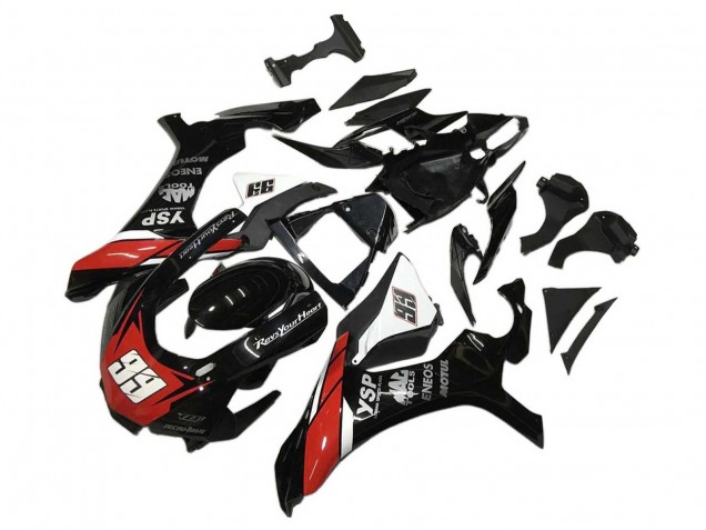 Lojas Carenagens Moto Yamaha YZF 1000 R1 2020-2025 - Preto Brilhante Branco Vermelho YSP ENEOS Motul 99