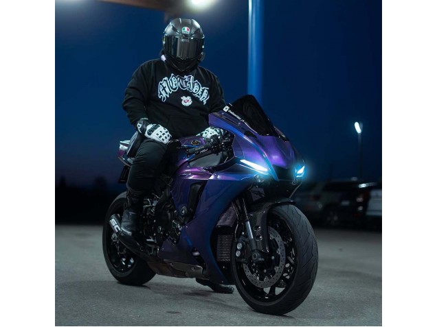 Lojas Carenagens Moto Yamaha YZF 1000 R1 2020-2025 - Gradiente Azul Roxo