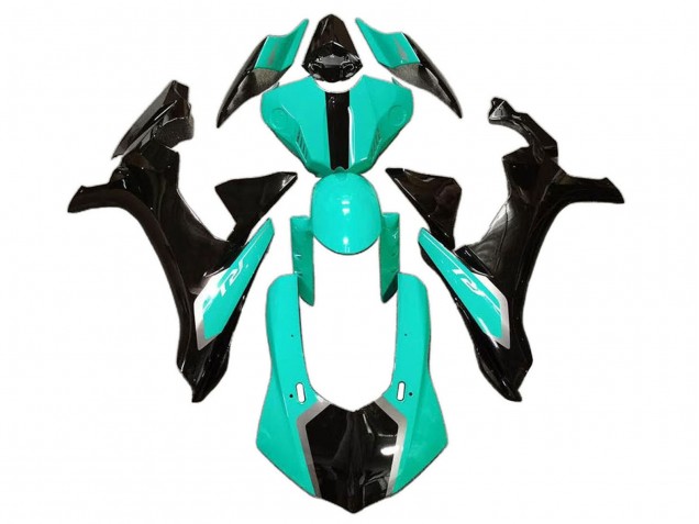 Lojas Carenagens Moto Yamaha YZF 1000 R1 2020-2025 - Verde Claro Preto Brilhante