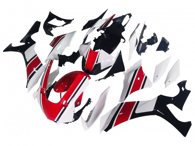 Lojas Carenagem Moto Yamaha YZF 1000 R1 2020-2025 - Branco Vermelho Preto Brilhante